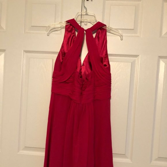 Ann Taylor fuchsia silk dress with built-in bra - Picture 4 of 5